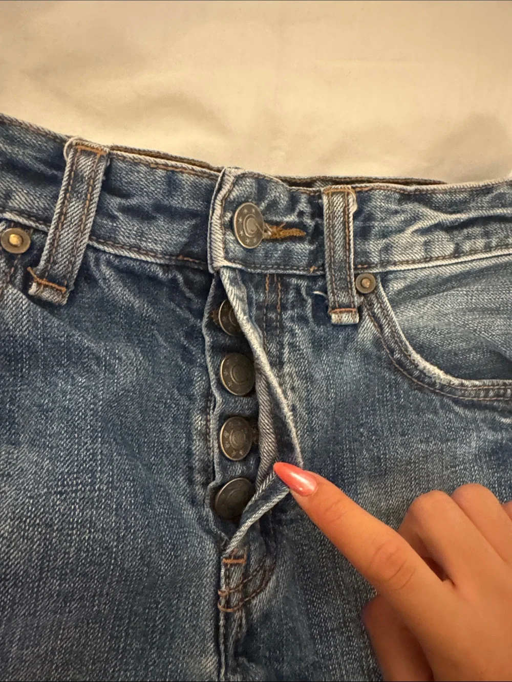 Free People denim shorts